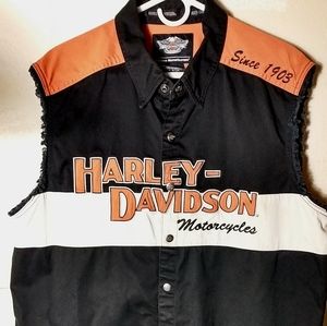 Harley Davidson Men's Muscle Jacket Vest XL